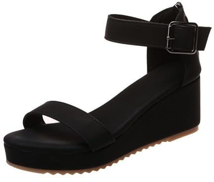 Kvinnor öppen tå sandaler romerska sluttning klack skor bred passform kil sandaler för kvinnor en rem skor tjock sula sko promenadplattform sandal Espadrille med ankelspänne remmar för kvällsfest