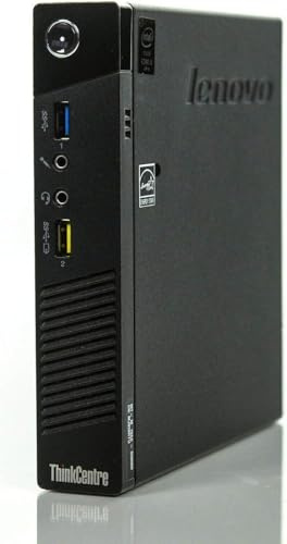Lenovo ThinkCentre M93p USDT Tiny Quad Core i5-4590T – stationär dator (256 GB SSD-hårddisk, 8 GB minne, Win 11 Pro, Wi-Fi (renoverad) (med kringutrustning)