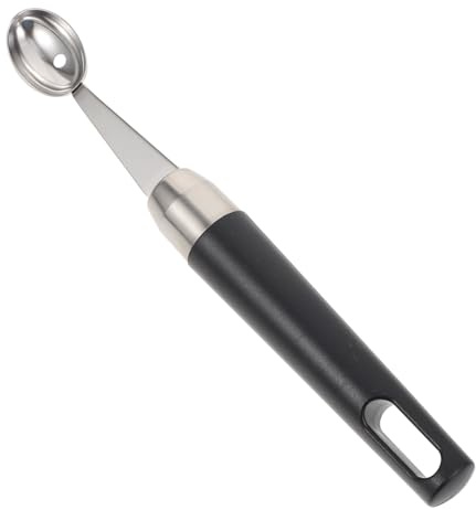 Scavino per Frutta in Acciaio Inox Nero, Manico Comodo
