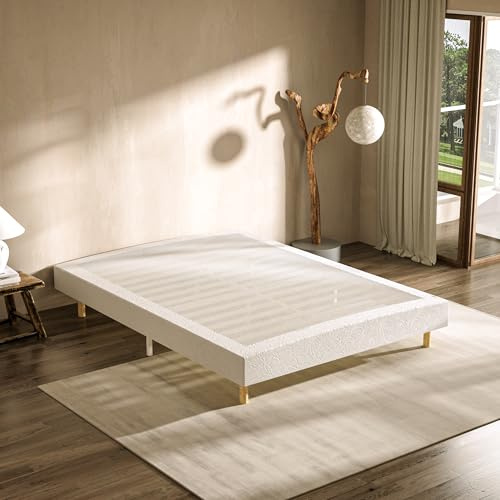 TEENO Sommier 160x200 | Sommier Tapissier | 2x14 Lattes | Sommiers à Lattes avec 9 Pieds pour Adulte | Lit 160x200 avec Sommier | Structure Stable | Hauteur 29 cm