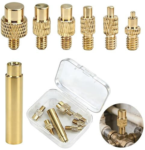 JAXICREY 7 Stück Einschmelzgewinde Set, Gewindeeinsatz 3D Druck Einschmelzmuttern Universal 936 Gewindeeinsätze M2 M3 M4 M5 M6 M8 Messing Schmelzgewinde für Drucker Zubehör