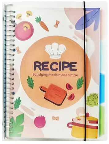 Morjakey receptbok för att skriva själv A5, spiralbunden kokbok själv skriva, kokbok att skriva själv, DIY Recipe Book själv skriva, Cookbook bakbok, skriva mina recept (orange)