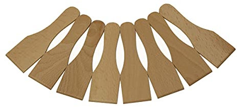 BICB Espátula raclette de madera para sartenes antiadherentes | Juego de utensilios para hornear | Herramientas y aparatos de cocina - Gran utensilio para hornear para cocinar y decorar (juego de 8)