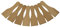 BICB Wooden Raclette Spatula for Non-stick Pans | Baking Utensils Set | Kitchen Tools & Gadgets - Great Bakeware for Cooking and Decorating (Set of 8)