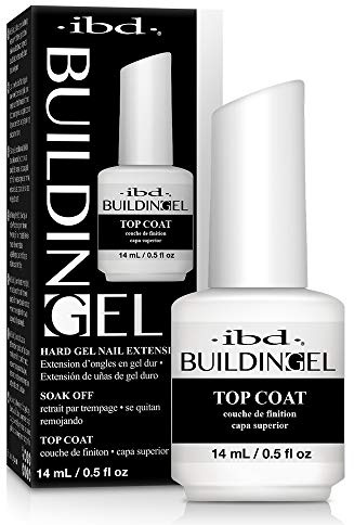 IBD Building Gel, Hard Gel Nail Extension, Soak-Off UV/LED Finish, Nail Strengthener Polish, Top Coat 0.5 fl oz
