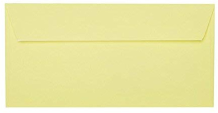100 / Briefumschläge/Hell Gelb/Din lang / 11 x 22 cm/mit Haftstreifen/Grammatur 120 g/m²