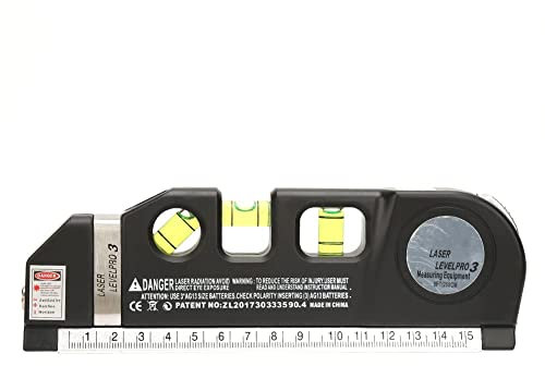 Hyuduo 4 in 1 Láser Level Measure Láser Multiuso Che Misura L'Orizzonte Verticale del Nastro Allineatore con Alta Precisione Punto Croce Lineas per Foto di Costruzione Piastrella per Pavimenti Casa