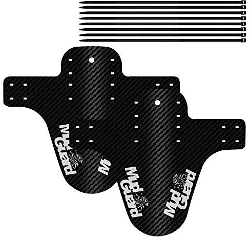 Gobesty Parafanghi per mountain bike, mountain bike, parafango Mudguard, parafango anteriore, parafango per mountain bike, parafango con 8 fascette, 2 pezzi
