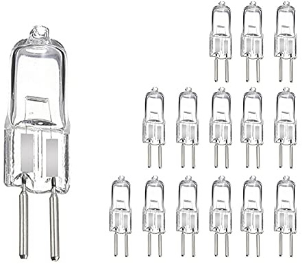 AUFWH 15pcs G5.3 24V 20W/35W/50W/70W/100W/150W/250W Halogen Light Bulbs Long Life Capsule Lamps Warm White Clear Bulbs Indoor Lighting Bulbs-G5.3-24V-35W_15PCS