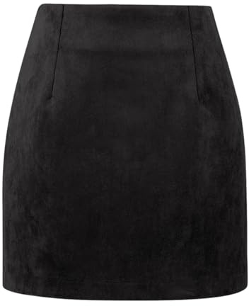 IDEALSANXUN Lederröcke für Damen, hohe Taille, Minirock