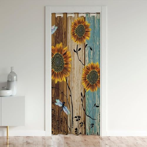 Homewish Tenda per porta interna capanna rustica, 132 x 203 cm, tenda oscurante, per ragazze, donne, tenda per porta d'ingresso, natura pastorale Farmhouse, 1 pannello