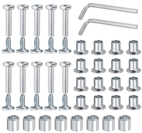 sourcing map Inline Skate Axle Spacer Screw Replacement, Roller Skate Replacement Accessories Shaft Hex Socket Screws with Installation Tools