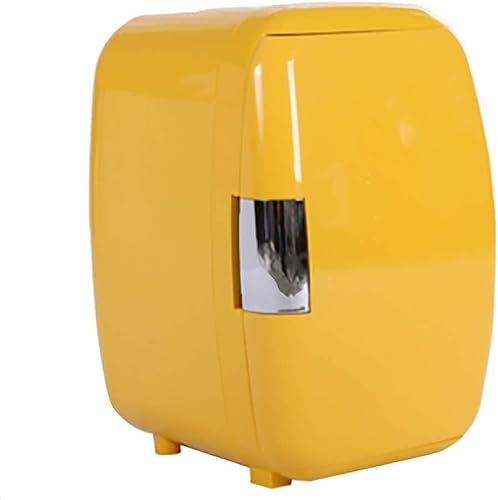 JvFbjLF Mini frigo Giallo da 16 Litri, frigo for Auto, congelatore elettronico, Mini frigo Portatile