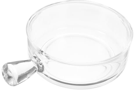 DECHOUS Large Glass Salad Bowl Handle Reusable Kitchen Serving Bowl for Salads Desserts and Fruits for Home and Parties