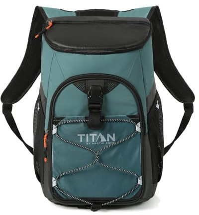 Titan by Arctic Zone Backpack Cooler, Insulated Soft Sided Bag with Leak Proof Lining and Padded Straps, for Lunch, Picnic, and Travel, 24 Can Capacity, Jungle Hunt