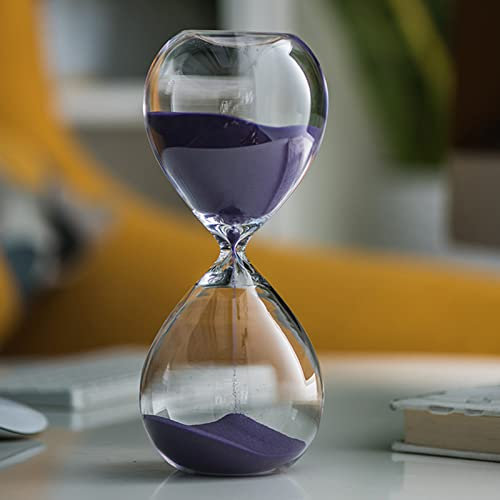 BDSHGRDH minuteur de Sable， 30 Minutes Timer Portable Sand Timer Large,Colorful Sand Glass Sandglass Hourglass Timer Clear Smooth Glass Measures Home Desk Decor Xmas Birt(Blu)