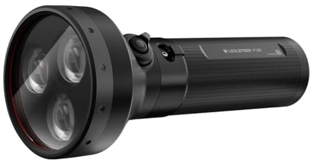 Ledlenser P18R Lampe torche rechargeable, 6500lm, 620m portée, USB-C, IP68 | Mise au point réglable, 651 g, jusqu'à 45 h d'autonomie, sélection simple des modes, 8 modes, pour l'outdoor et les urgences