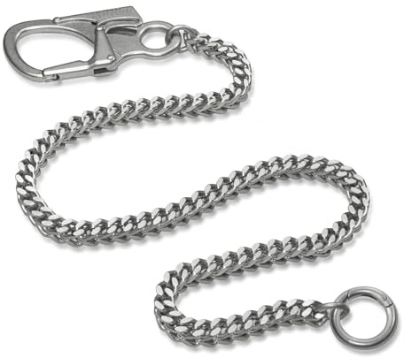 Ahiller Cadena Cartera Hombre de Estilo Motero, con Doble Cierre