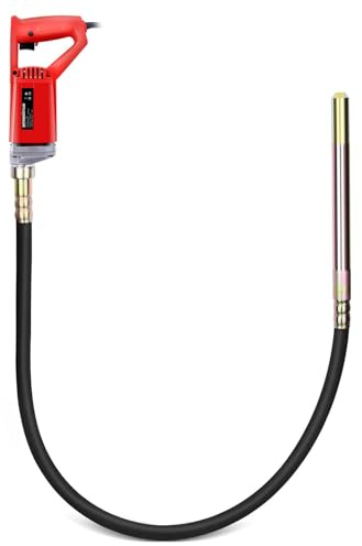 Agitatore per calcestruzzo, 1550 W, con lunghezza del tubo da 1,5 m, compressore elettrico per calcestruzzo, 35 mm, vibratore per cemento, velocità dell'albero di agitazione 5500 giri/min, bottiglia