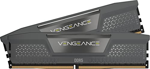 CORSAIR Vengeance DDR5 64GB (2x32GB) 6000MHz C40 Memoria de Sobremesa de Alto Rendimiento – Compatible con AMD Expo e Intel XMP 3.0 – Gris (CMK64GX5M2D6000Z40)