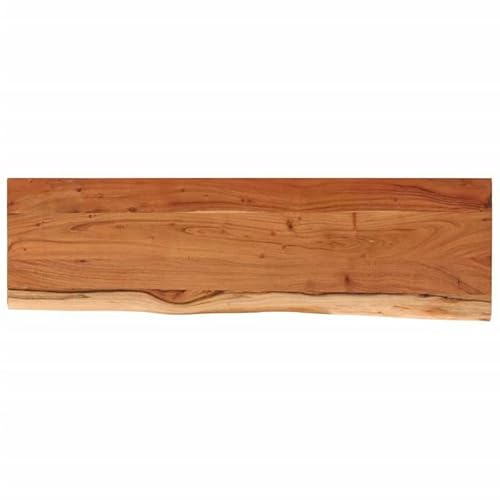 Eleganz Tablero de mesa de madera maciza de acacia, 140 x 40 x 3,8 cm, con superficie natural, borde rectangular para árbol, cocina, salón u oficina, duradero y respetuoso con el medio ambiente