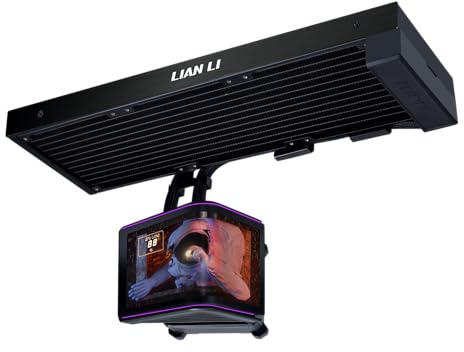 Lian Li Hydroshift II OLED Curvo 360 Liquid CPU Cooler – Flessibile Slide-Tube Clamp Coolant Pathway – Schermo 2K regolabile da 6,6 pollici – Effetti di animazione 3D – LGA 1851/1700, AMD AM5/4 – Nero