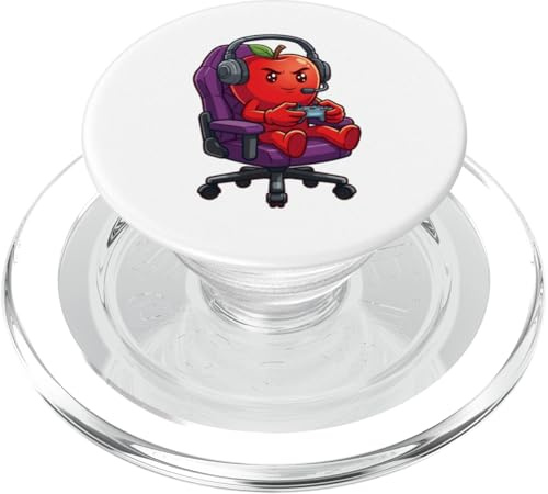 Gamer Red Apple Fauteuil de Gaming Violet PopSockets PopGrip pour MagSafe
