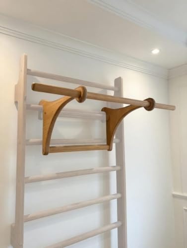 Bear on Bar Dip-Stange – Herausnehmbare Stange 100 cm – Trainingsstange aus Holz – Für die Sprossenwand – Breite 48 cm – Länge 40 cm