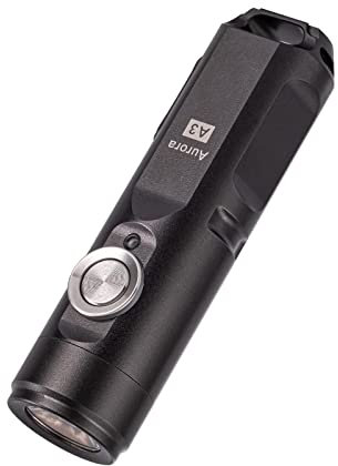 (Upgraded) RovyVon Aurora 650 Lumens Super Bright Outdoor EDC Mini Keychain Rechargeable LED Flashlight, Hard Anodizing Aluminium Alloy Built-in Li-ion Battery,Waterproof IPX5, A3(Grey)