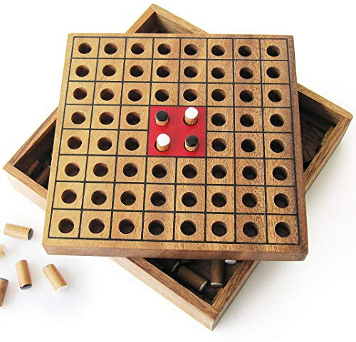 OTHELLO REVERSI, familjestrategispel för 2 spelare från 6 år. Tillverkad av massivt trä med CE-standard, franskt märke Delirant. Resebrädspel, enkel förvaring återförslutningsbar bricka