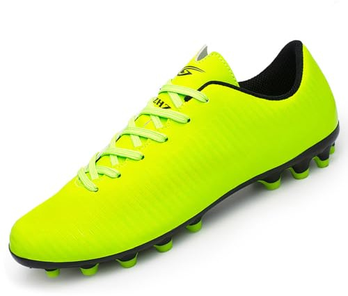 BOTEMAN Fotbollsskor för män andningsbara pojkar flickor fotbollsskor skor professionella fotbollsskor unisex, gRÖN, 42 EU