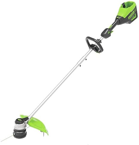 Greenworks Desbrozadora de césped con batería de 60 V y 40 cm, motor sin escobillas, Dual Twist Line, sin batería ni cargador