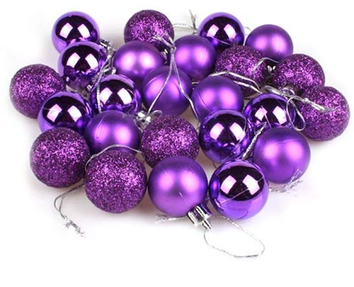 WZhen Décoration D’Arbre De Noël 3Cm Boules De Décoration De Noël 24Pcs - Vert Pistache