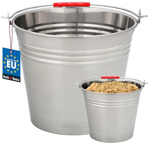 Kotarbau®, Secchio in acciaio inox per alimenti, per la cucina, per il latte, per la gastronomia, capacità 8 l