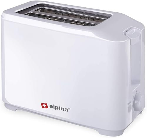 alpina Tostapane - 7 supporti, 2 fette, 700 Watt, colore: Bianco