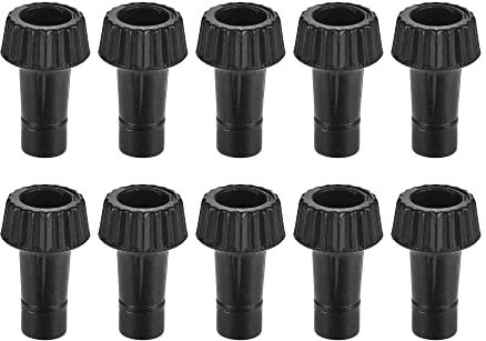 sourcing map On/Off Replacement Light Turn Switch Knob Lamp Socket Extension Knobs 20mm Length Black 10Pcs