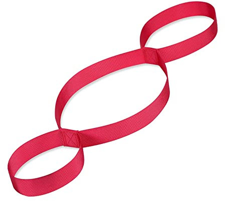 Schlaufe - Dehnungsband Stretching - Yogagurt für Yoga Pilates & Faszien Training - insgesamt ca. 75cm lang - 3,8cm breit - Dehnhilfe + Nachhaltige Schmerztherapie & Engpassdehnung -100% Baumwolle