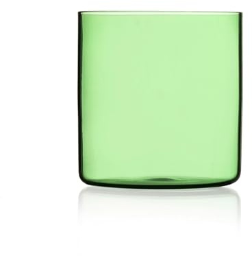 Ichendorf Milano Tumbler Verde | Collezione Cilindro Extra Light Colore | 31 cl | Vetro Borosilicato | Fatto a Mano