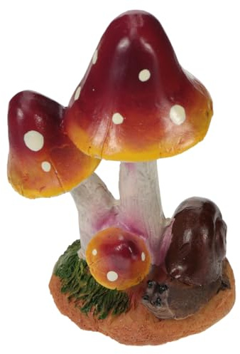 Yardwe Mushroom Accessories Fir Snail Enclosure Resin Fish Tank Decor Safe for Aquatic Lawn Flower Pot Miniature Garden Ornament