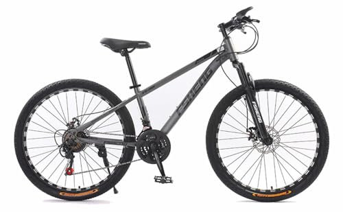 Kcolic 24/26 Zoll Mountainbike, Scheibenbremsenfahrrad, 3 Gang Schaltung, Sportliches Aussehen, Vollfederung, Fully MTB D,26in