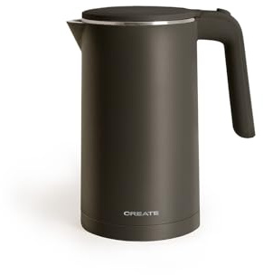 CREATE/KETTLE STUDIO PRO/Hervidor eléctrico de 1L negro/Control de temperatura, función mantener caliente, sistema recogecables, apagado automático, 1000W