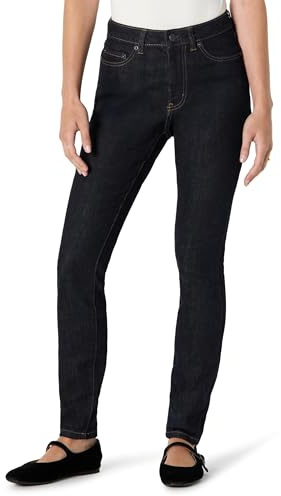 Amazon Essentials Jeans Skinny da Donna Elasticizzati a Vita Alta, risciacquo, Taglia 42