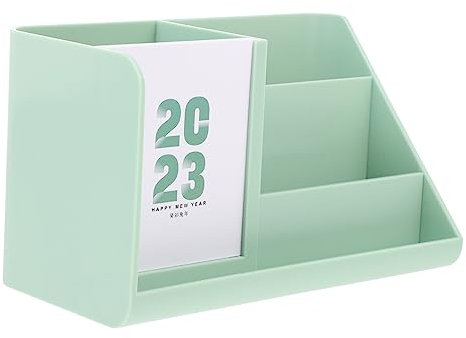 STOBOK Multifunctional Sundries Holder Pens Organizing Box Phone Storage Case Desktop Calendar for Office Study Table