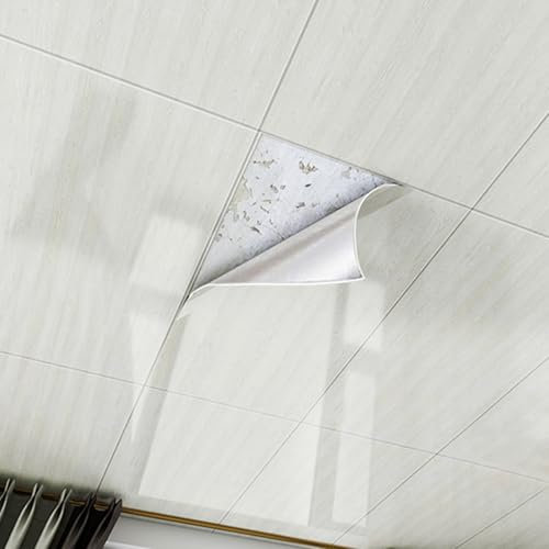 Deckenpaneele deckenplatten Gewerbliche Küchendeckfliesen, PVC Deckenpaneele Schälen Und Kleben Sie Für Esszimmer/Badezimmer/Waschküche/Büro, Moderne Abnehmbare Drop Deckendekoration(50 Pack)