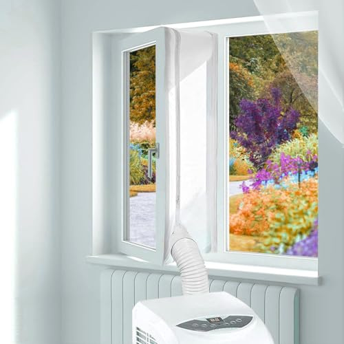 300cm Cubierta Aislante Universal de Ventanas para Aire Acondicionado Portátil y Secadora Apto para Todos los Aparatos de Aire Acondicionado Portátiles, Fácil de Instalar