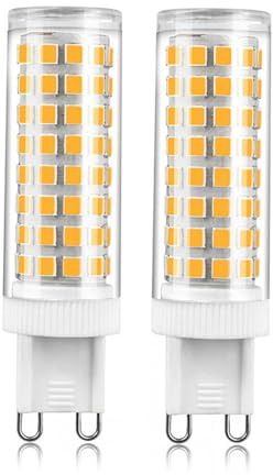 Bombilla LED G9 12W Equivalente 100W Eficiencia energética Sin parpadeo No regulable Para lámparas araña cristal lámparas techo lámparas espejo lámparas mesa(4000k natural white,G9 10W 2pack)