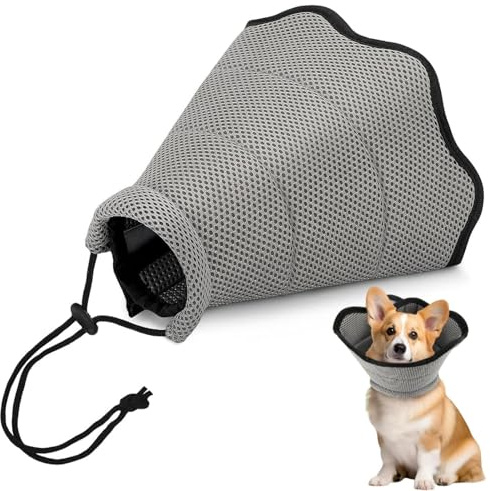 Imbuto di protezione per cani – Alternativa traspirante alla protezione del collare | Attrezzatura protettiva e comoda per la cura delle ferite degli animali domestici | Per interni ed esterni