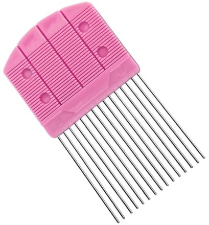 GARIOUANS Herramienta Quilling de Papel Grande Peine de Dientes Elásticos para Tejer y Enrollar Papel Diseño Ranurado Suave Compacta y Portátil Rosa
