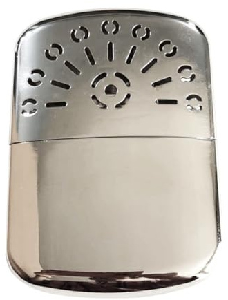 Uxsjakjsd Tragbarer Handwärmer Aus Metall für Den Außenbereich mit Tasche zum Angeln, Camping, Wandern, Warmer Winter-Mini-Taschenhandwärmer