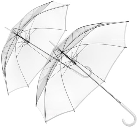 GOODS+GADGETS® Parapluie Transparent en Bâton - Diamètre 100 cm